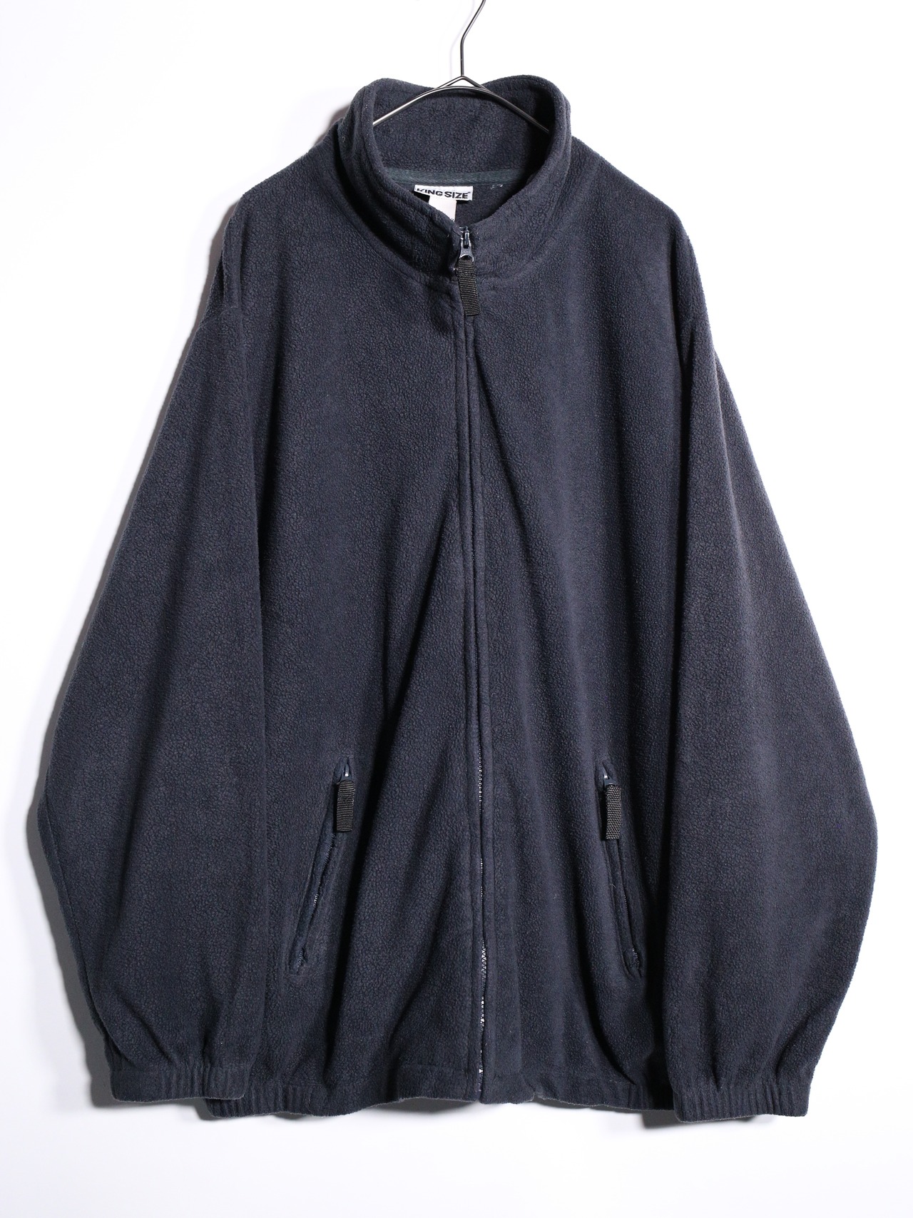 "KING SIZE" black fleece over silhouette jacket - 7