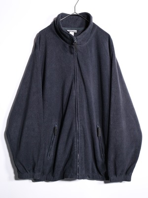 "KING SIZE" black fleece over silhouette jacket