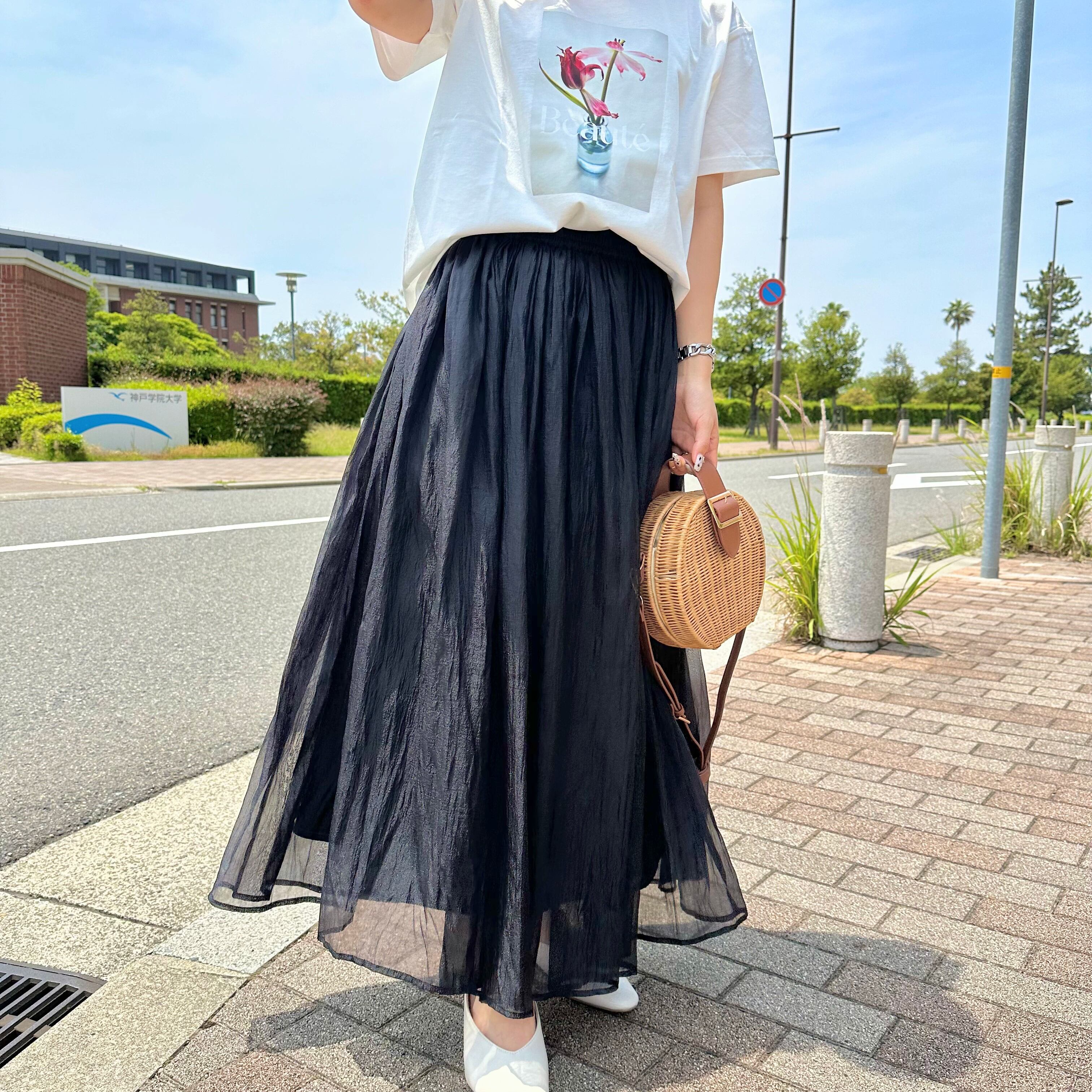 9286KT】楊柳ソフトオーガンジーフレアスカート (9111-44011) | 9286  