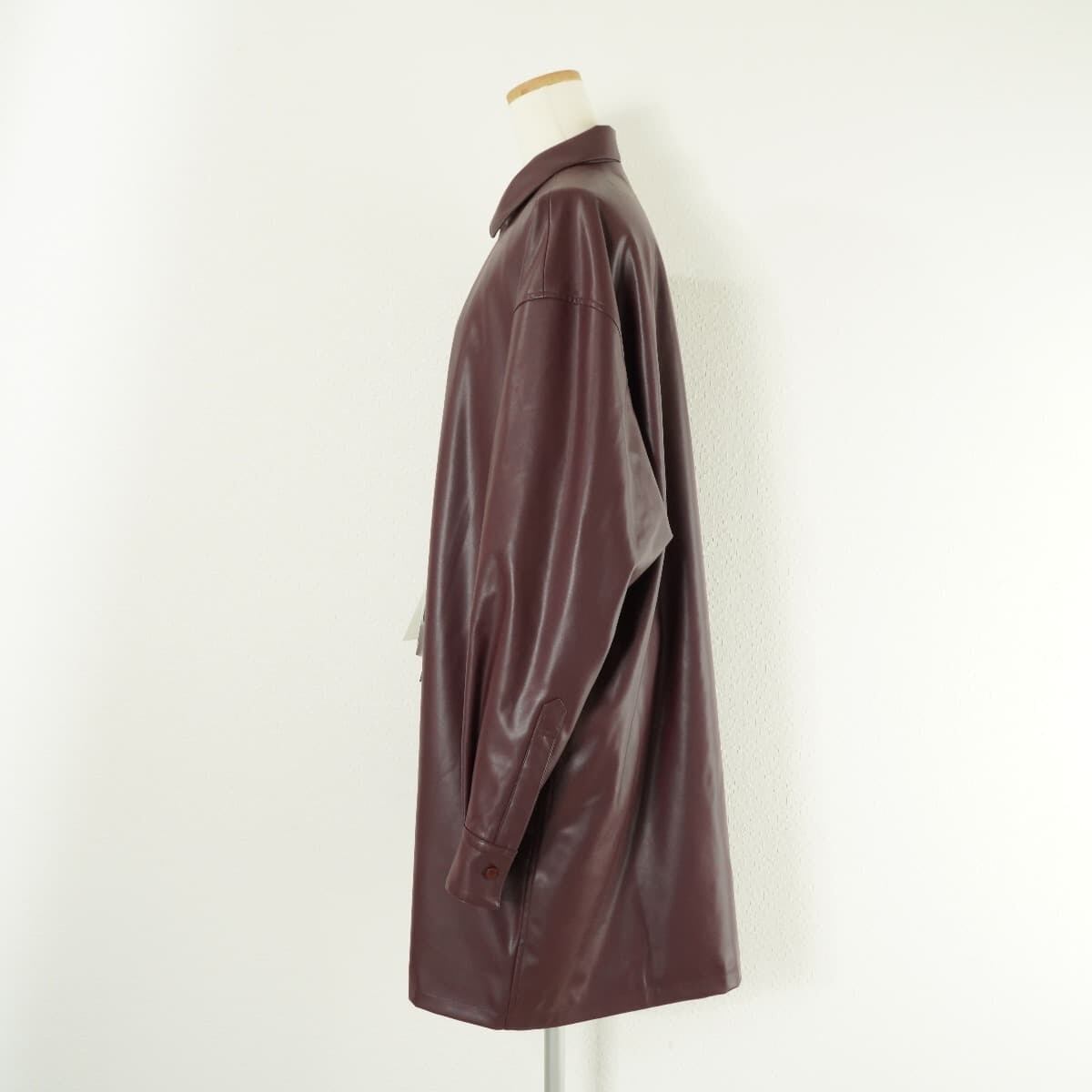 未使用 アメリ N.HOOLYWOOD for AMERI FAKE LEATHER SHIRT JACKET エヌ 