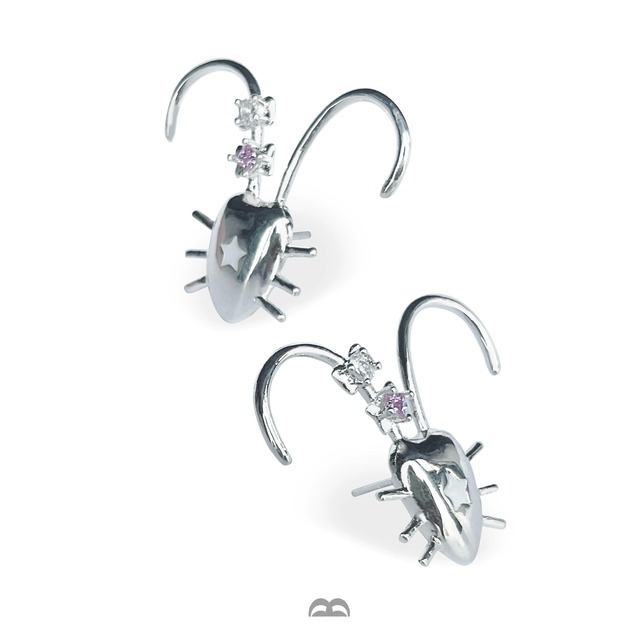 [takeabreak] Fashion Cockroach Silver Pierce