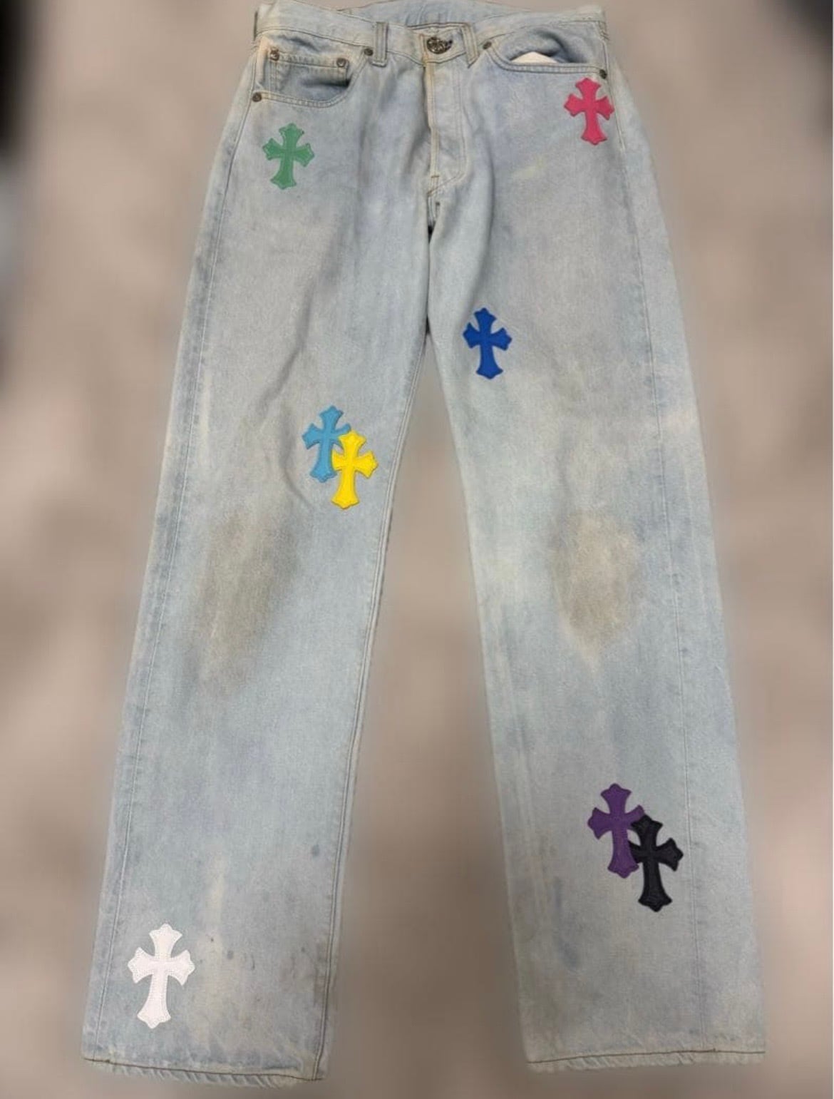 CHROME HEARTS クロムハーツ リーバイスLevi's 501 クロスパッチ デニム ジーパン ジーンズ