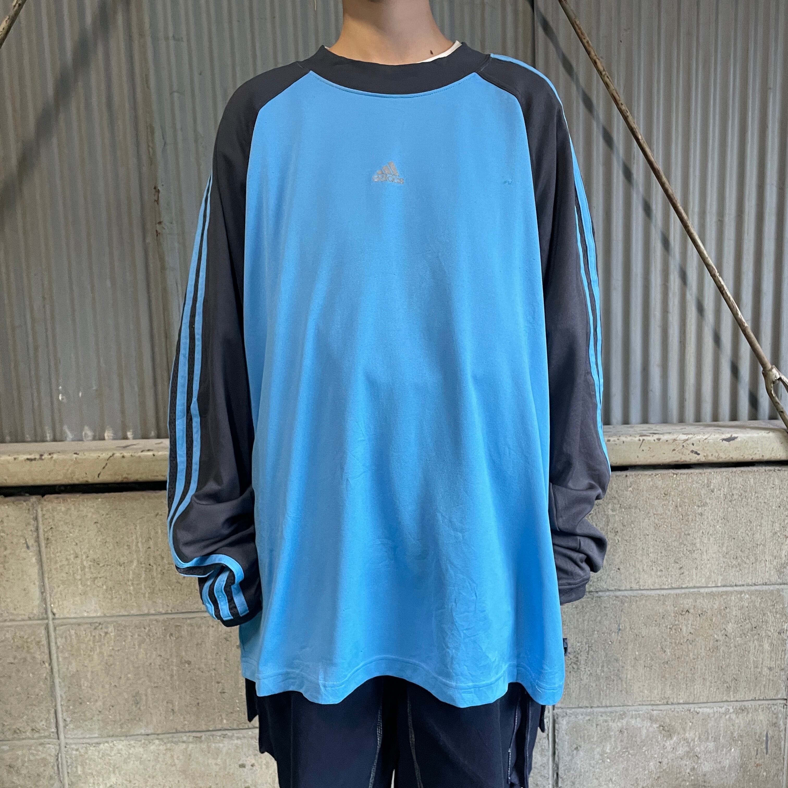 美品✨ 00s ヴィンテージ adidas パフォーマンスロゴ ピステ Lサイズ