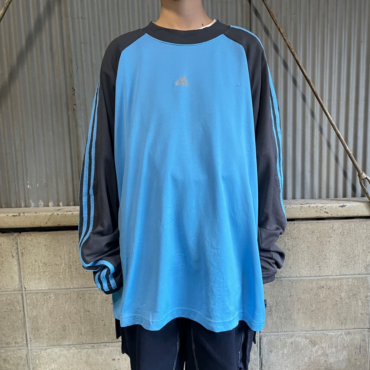 00年代 adidas アディダス ワンポイントロゴ 3ライン ジャージ 