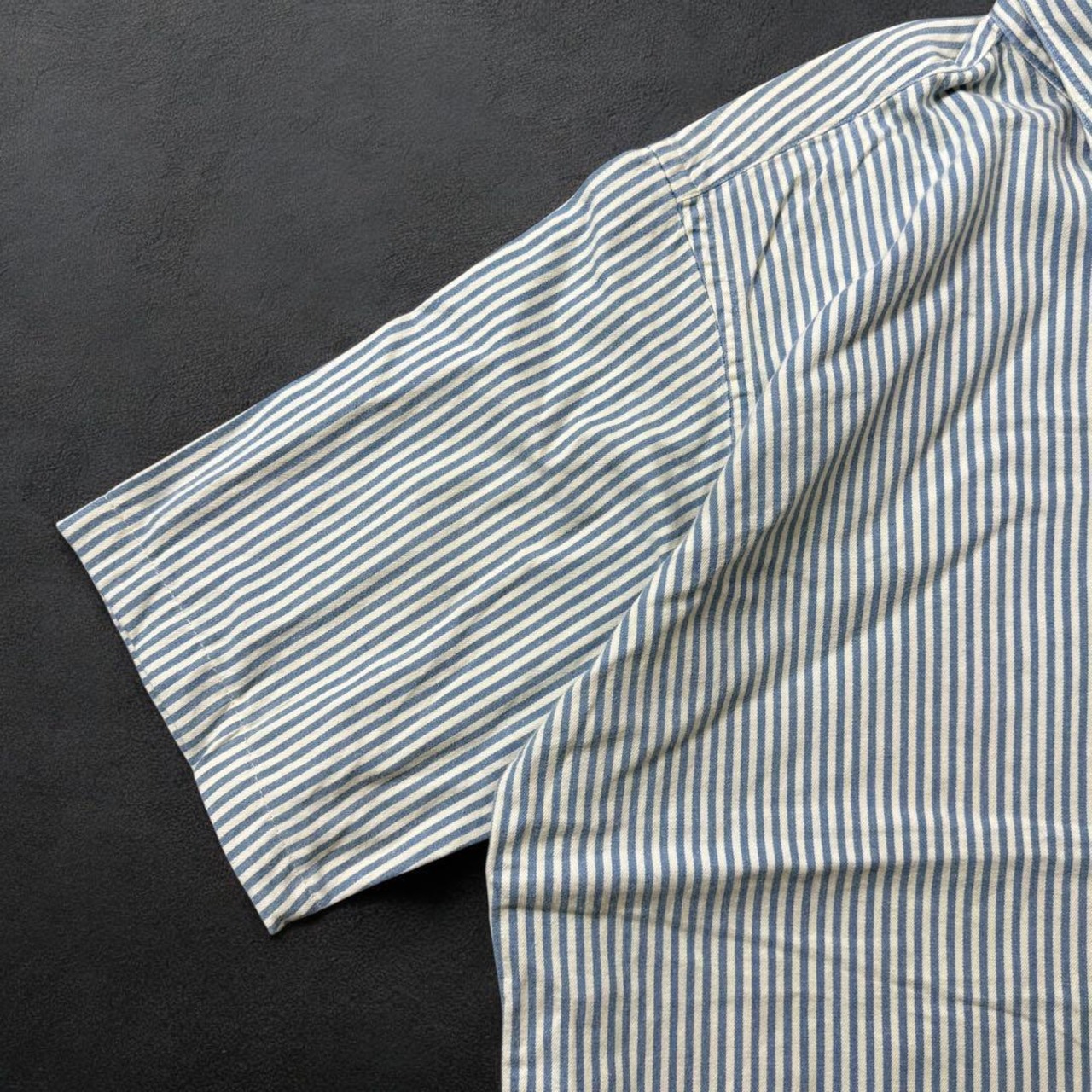 LANS’END S/S shirt 90s ランズエンド ストライプシャツ 古着 - 4