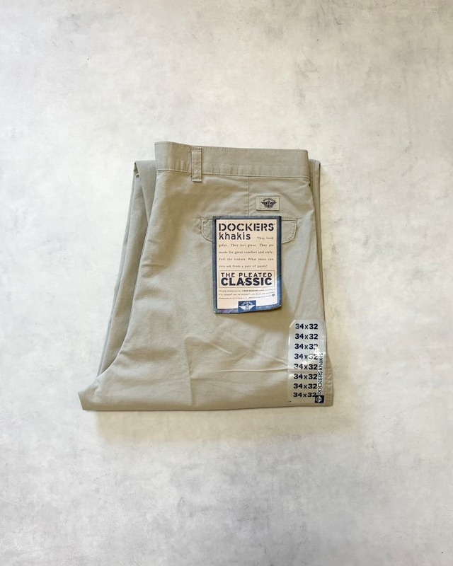 【VINTAGE】1990’s “DOCKERS” The Pleated Classic Poplin Pants DEAD STOCK MADE IN USA W34.5 L32