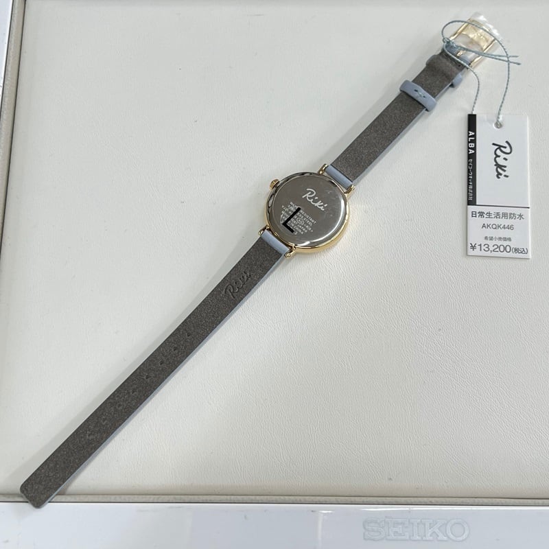 SEIKO セイコー Riki リキ AKQK446 アラビア数字 くすみ色 レザーバンド レディース腕時計