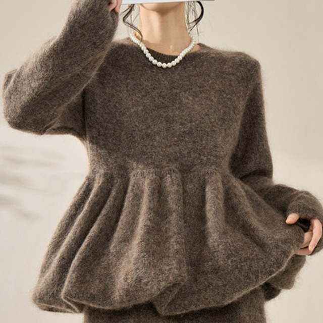 Flared top sweater 00282