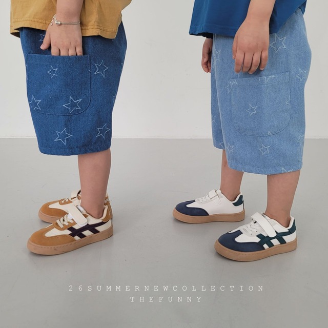 【取寄】thefunny｜star denim pants｜スターデニムパンツ｜XS-JM｜kids&jr｜26 summer