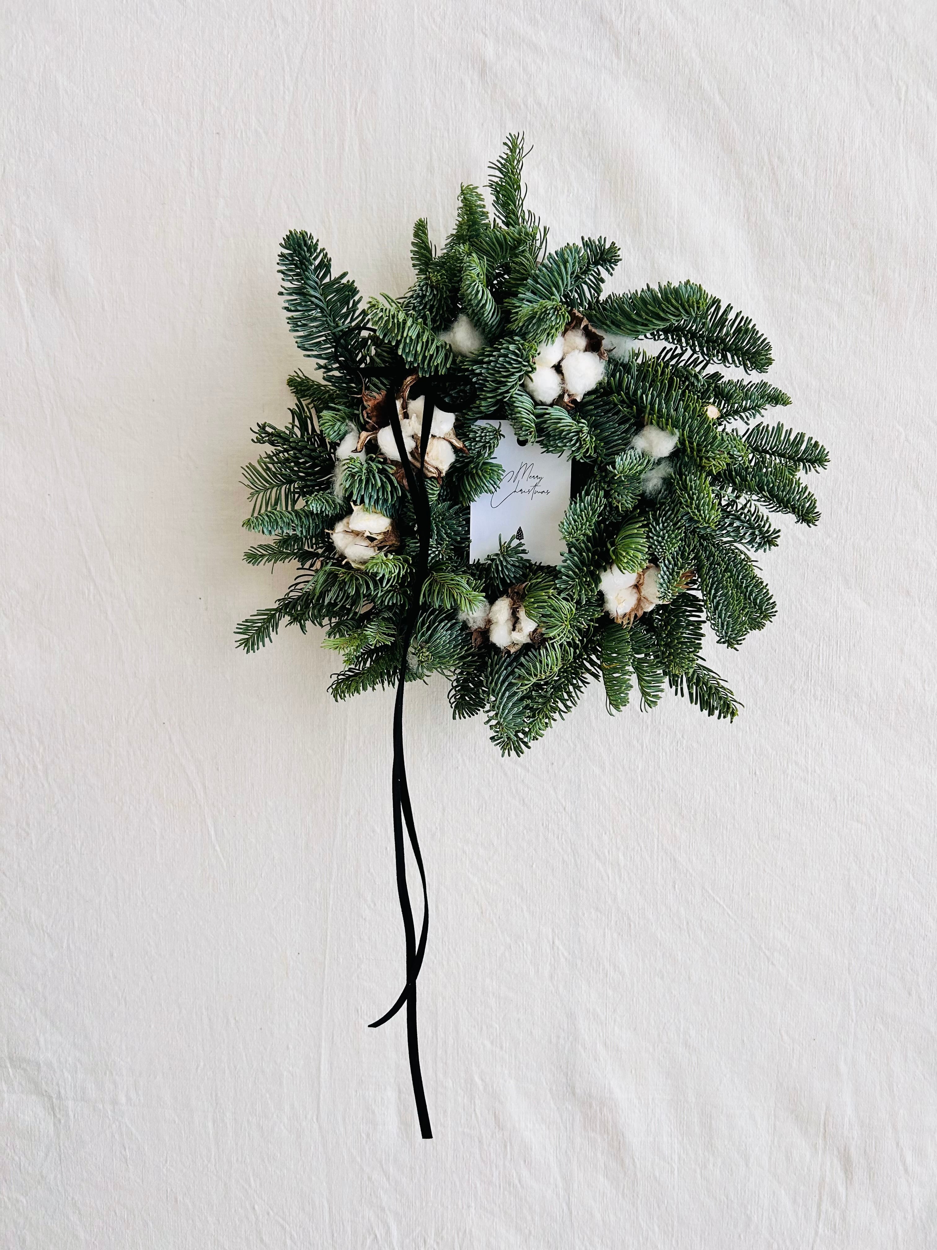 クリスマスリース"オレゴンモミ/コットン"