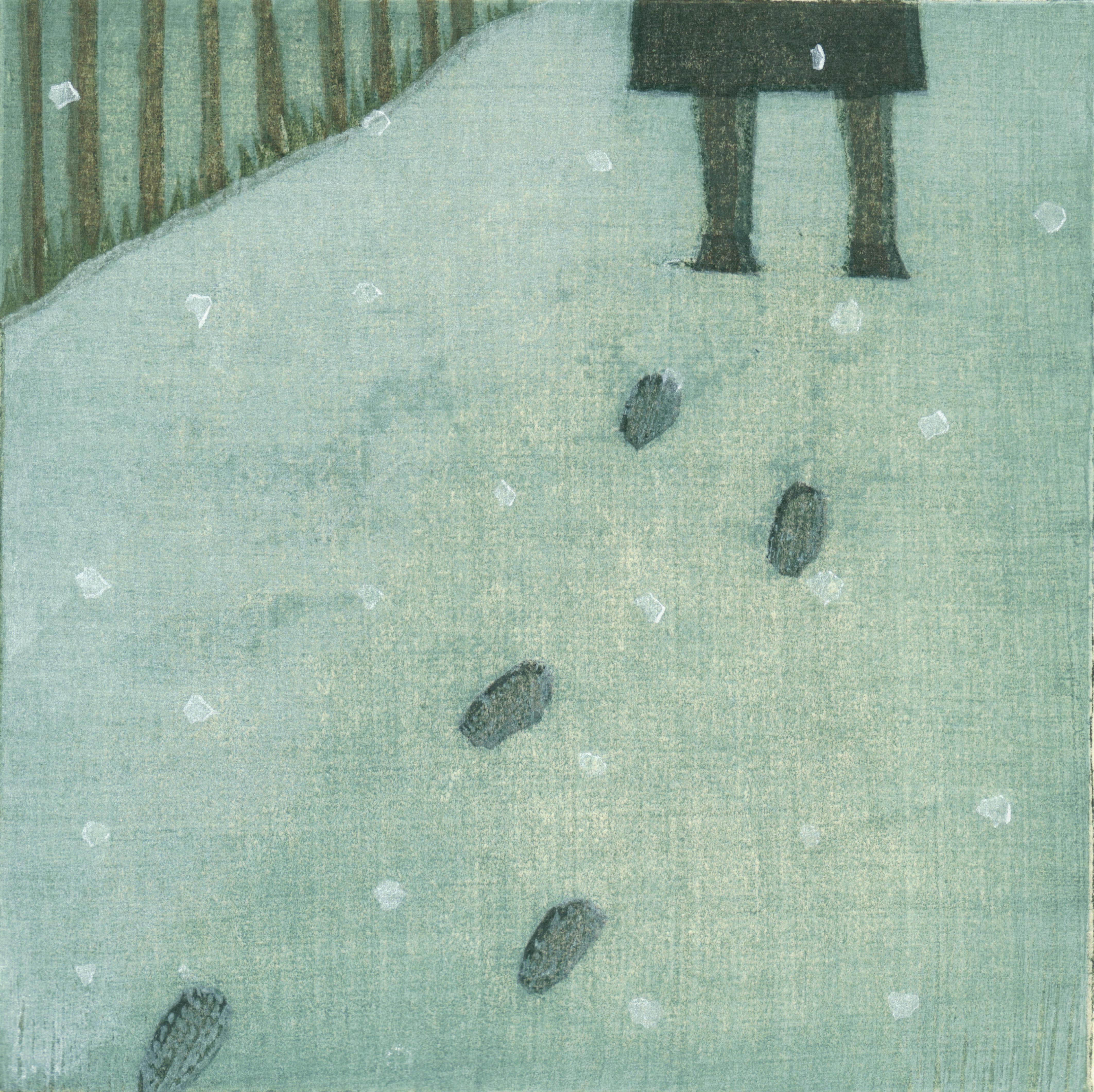 鈴木敦子「小さな森」2006年　限定25 木版画 鈴木敦子 木版画集《なつのあと》 | 不忍画廊｜SHINOBAZU GALLERY