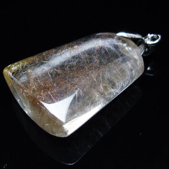 プラチナルチルクォーツ ペンダント 一点物 メール便可 [M便 1/20] 112-13275