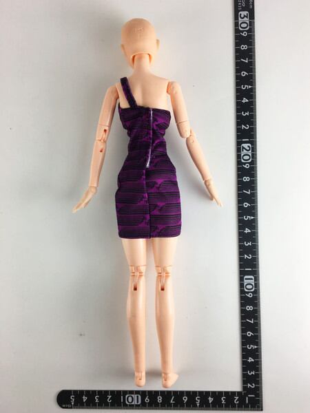 ドール服 1/6 女性用27 紫ボディコンドレス - 画像2