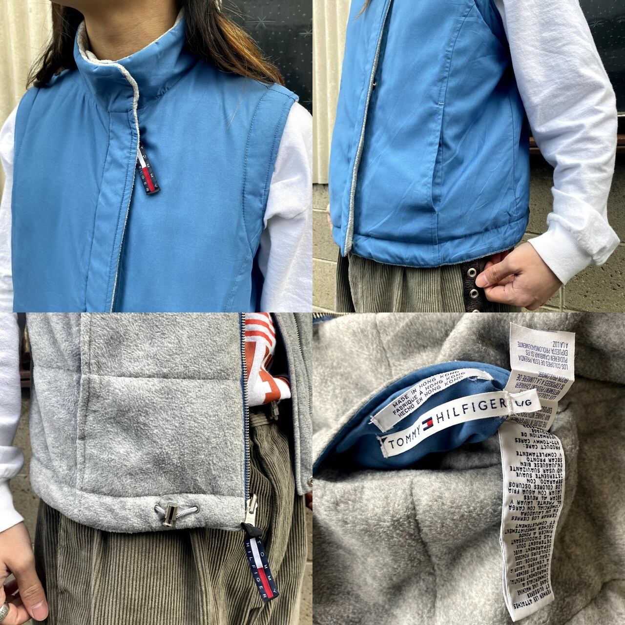 TOMMY HILFIGER トミーヒルフィガー リバーシブル フリース