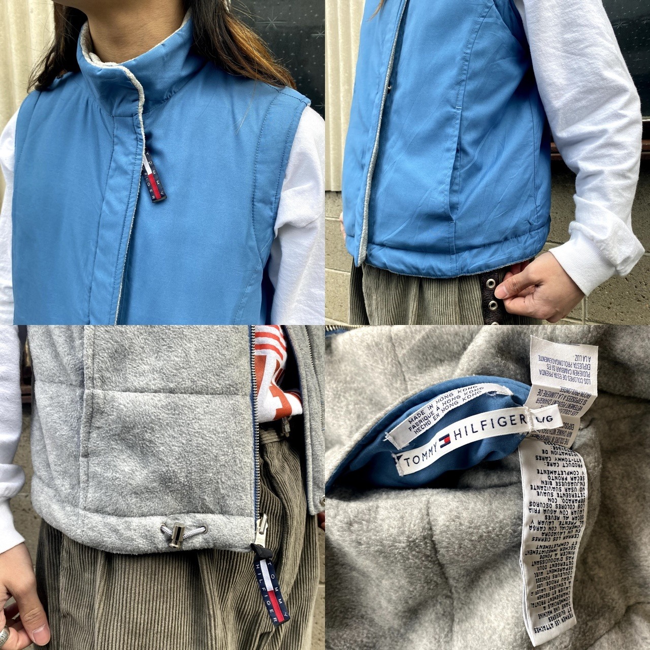 TOMMY HILFIGER トミーヒルフィガー リバーシブル フリースベスト 