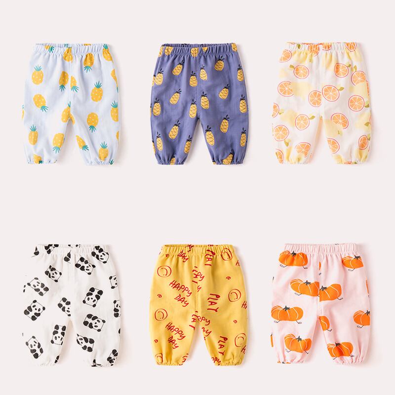 赤ちゃん蚊帳夏の薄いセクション新生児パンツ綿のズボン1〜3歳の赤ちゃんカジュアルブルマー夏服 Duduベイビー1433537