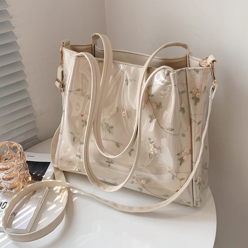 バッグ レディース ショルダーバッグ 4カラー ブラック グリーン ピンク ベージュ カラバリ 3way 肩掛けバッグ ハンドバッグ 鞄 カバン 収納 スクエアバッグ 調節可能 ビニール 花柄 刺繍 シンプル きれいめ カジュアル フェミニン キュート 高見え おしゃれ 大人可愛い 大人女子 10代 20代 30代 40代 デート お出かけ 送料無料 女子会 休日 旅行 デイリー お揃い 送料無料 プレゼント ギフト トレンド シーズンレス