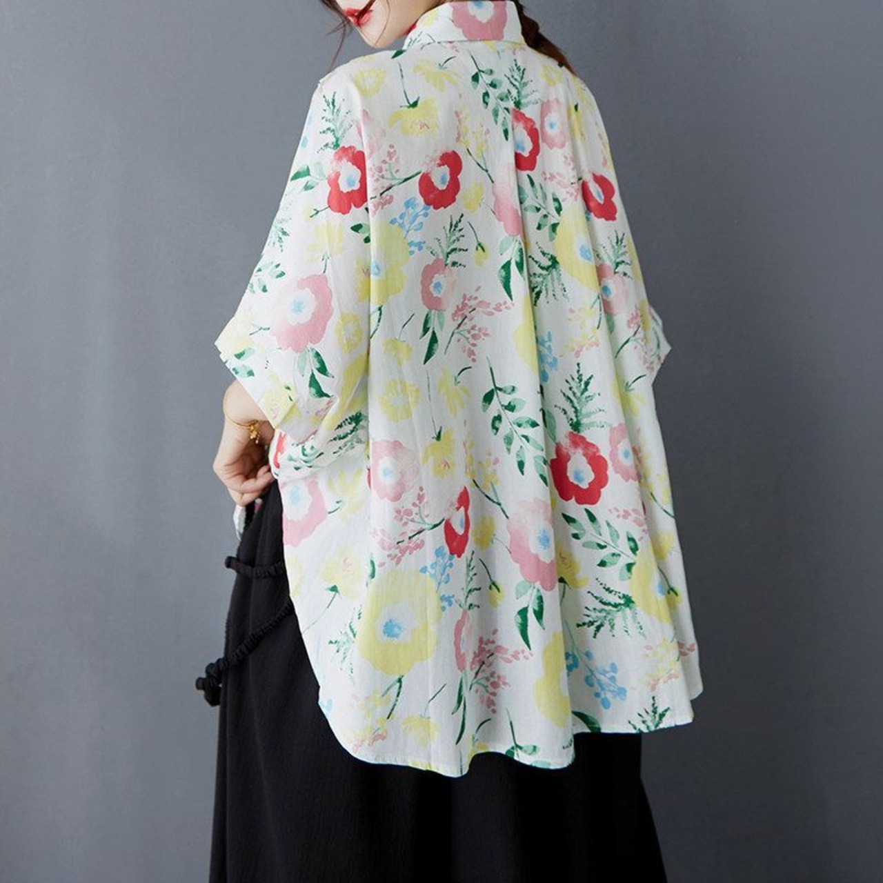花柄 ワイド シャツ  30259