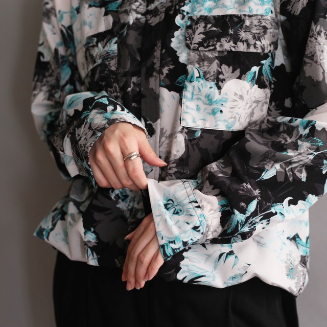 art flower pattern l/s mode shirt