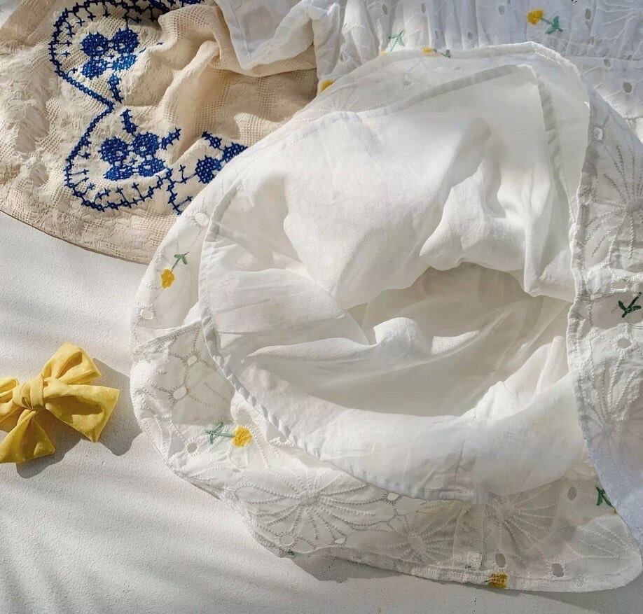 たんぽぽレースワンピース……花柄 フラワー プチプラ ドレス 女の子 ホワイト ナチュラル 海外子供服