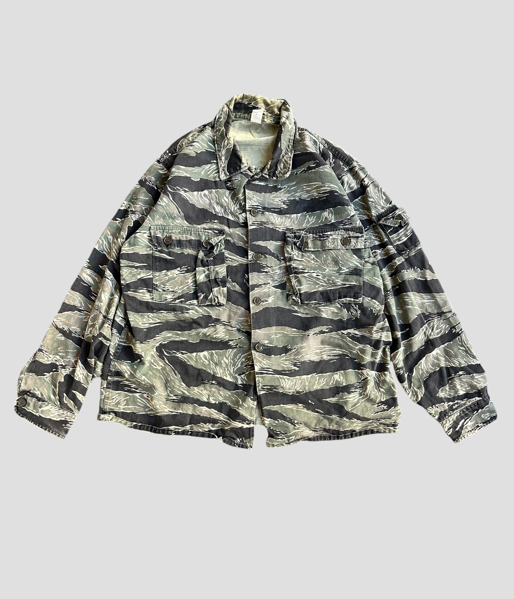 Combat Jacket- Vintage 80s XL Tiger Stripe | BEGGARS BANQUET Combat Jacket- Vintage 80s XL Tiger Stripe | BEGGARS BANQUET