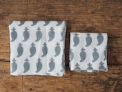 156ri049 Block Print Handkerchief a78