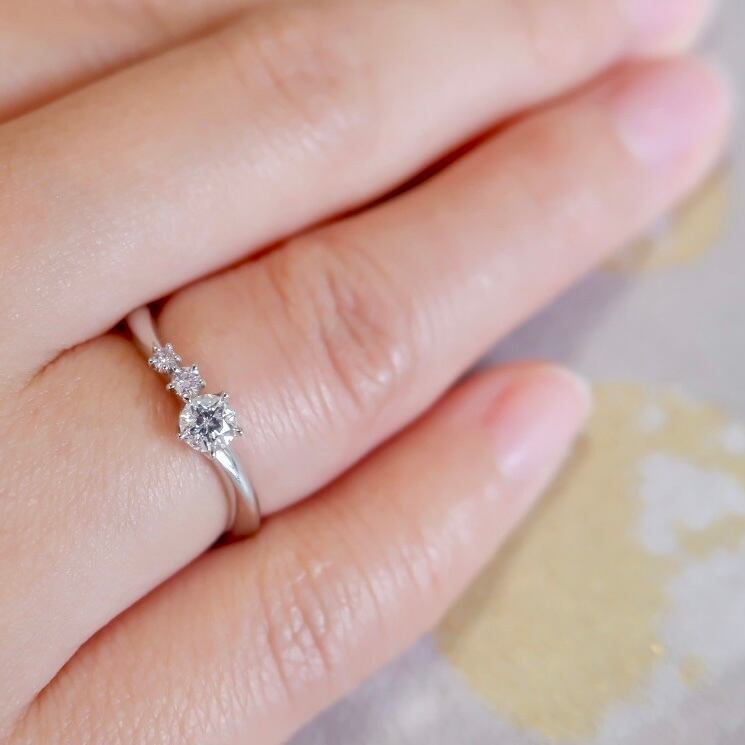 Pt950 Wish upon a star ダイヤモンド 0.193ct ピンクダイヤモンド 