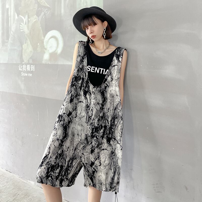 パンツ レディースサマーオーバーオール ルーズ薄手スタイルカジュアルショーツ 夏物 ブルマー ラブタオタオダレンハウス53306101657