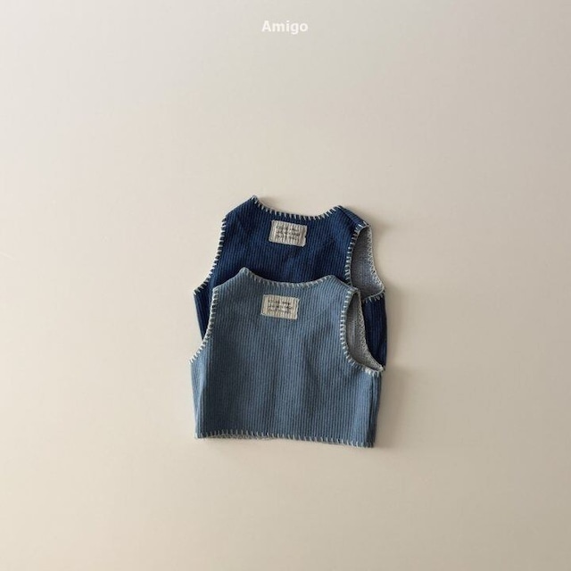 予約⌇amigo / Denim melo vest
