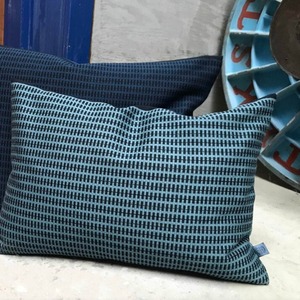 Wool Cushion KV21 (Emerald Green / Navy)