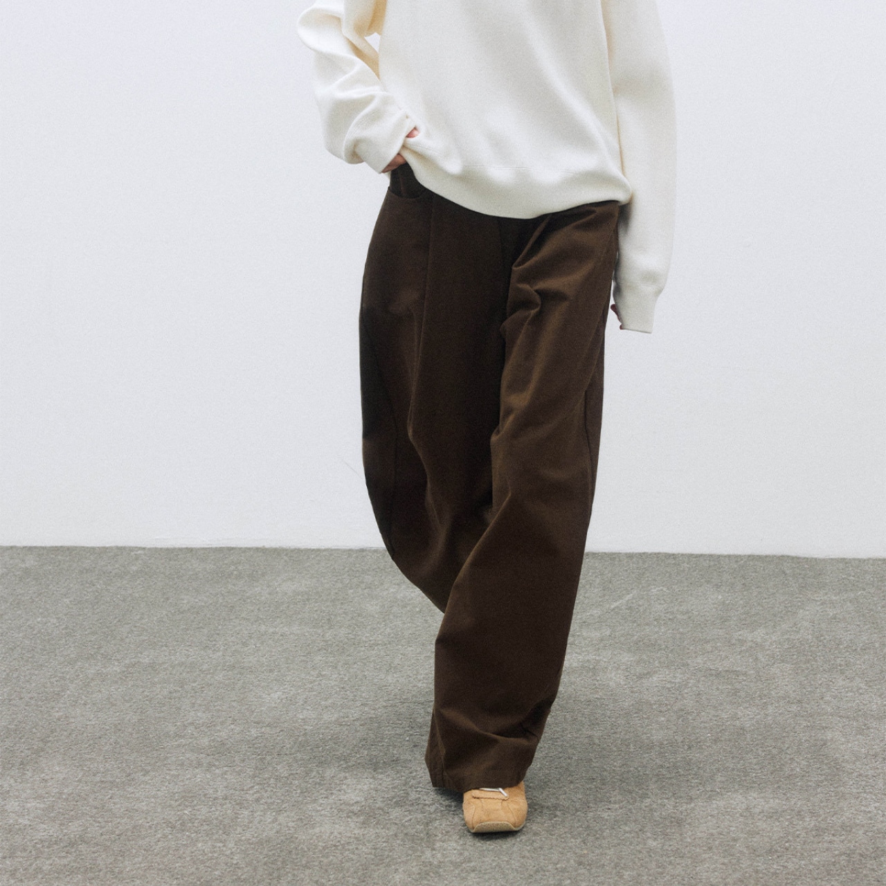 Cotton Wide Tuck Pants T3924