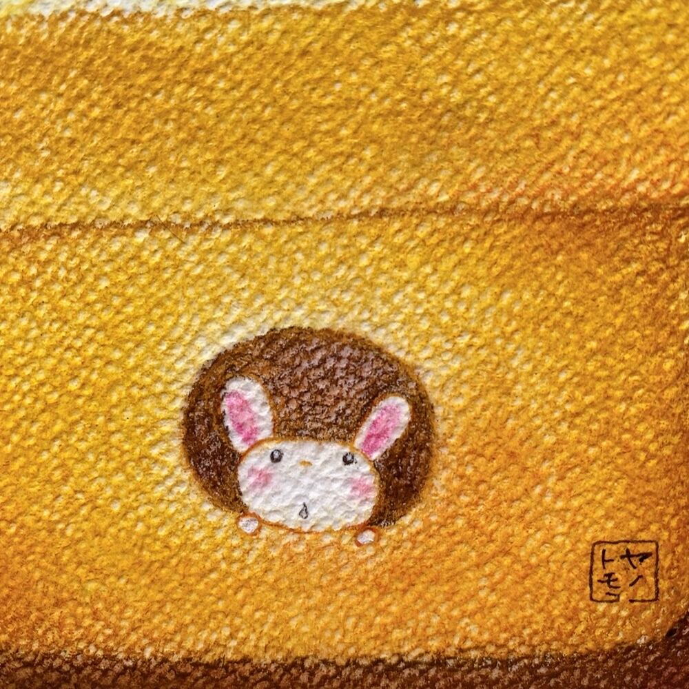 一点物原画【うさぎさんとカエルのお月見】ホスピタルアート～送料無料