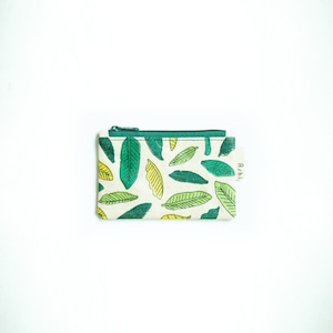 Ashi｜亜紙 Flat Pouch S＊Banana Leaf 紙ポーチ フルーツ柄 バナナ ハンドメイド