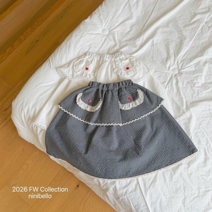 送料無料【予約】/ モモエプロンスカート / ninibello