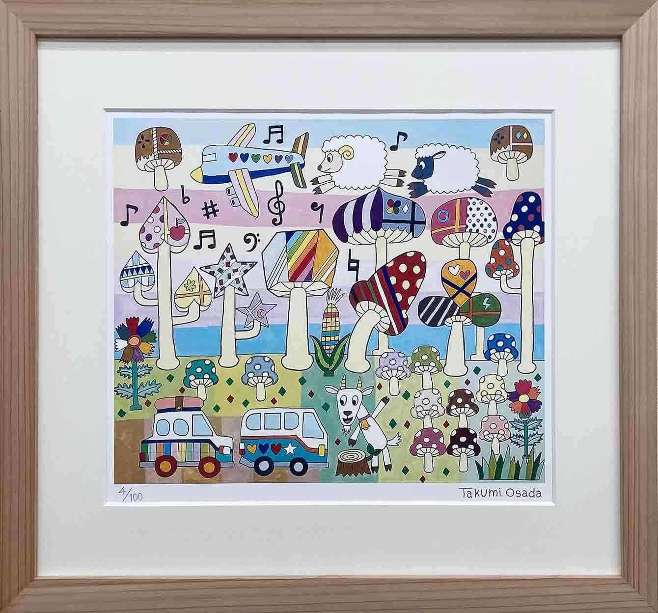 長田匠（おさだたくみ) ゆめのくに 版画 作品 lemmikki（レンミッキ