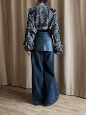 geometric pattern acrylic remake knit-5139-1