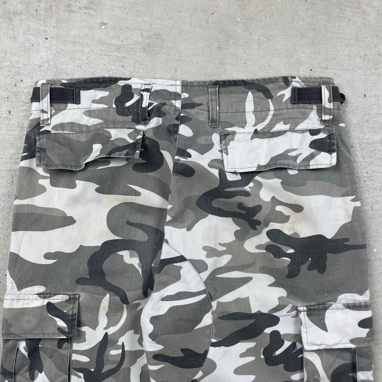 米軍民間品 迷彩 BDU ミリタリーカーゴパンツ メンズW34相当 古着