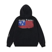 VINTAGE ストリート 国旗プリント ジップパーカー T1884