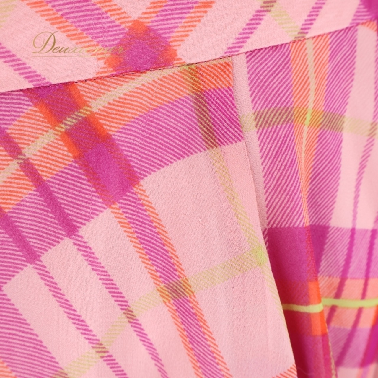 社交ダンス 衣装 チャコット Chacott 日本製 トップス ブラウス スカート ツーピース セットアップ ピンク系 パープル系 ピンク 紫 黄色 チェック 柄 模様 ダンス パーティ 発表会 可愛い おしゃれ 女性用 チェック柄 フェミニン