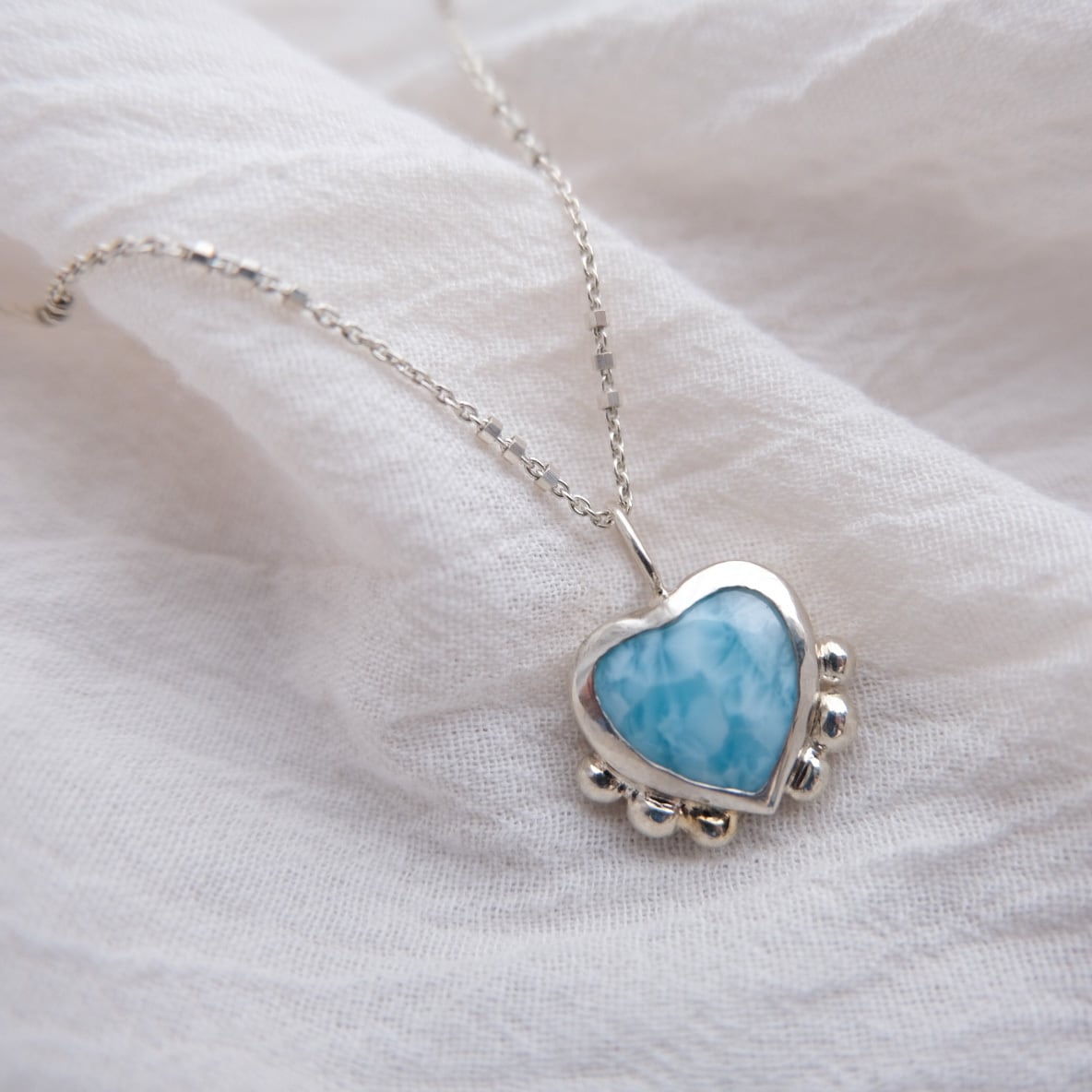 larimar heart necklace | HAILA