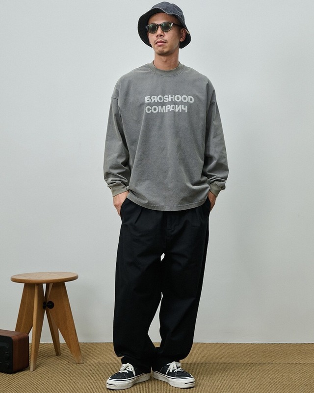 Belted Wide Tapered Pants 　x00845