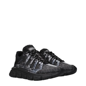 VERSACE ヴェルサーチ メンズ スニーカー ファブリック ブラック