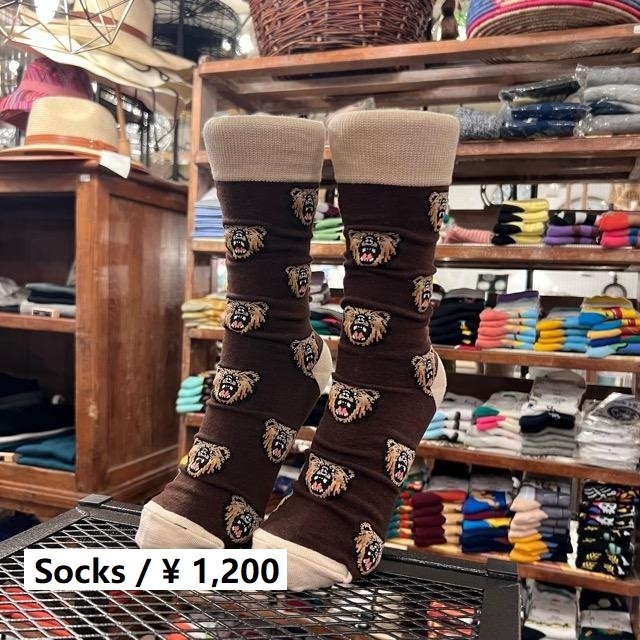 TOPANGA SOCKS Lady's　barking bearソックス