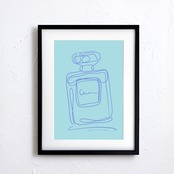 EAU DE PARFUM N°11｜香りの余韻を描くミニマルラインアートポスター｜洗練された大人インテリアに調和｜高品質半光沢紙A3ポスター