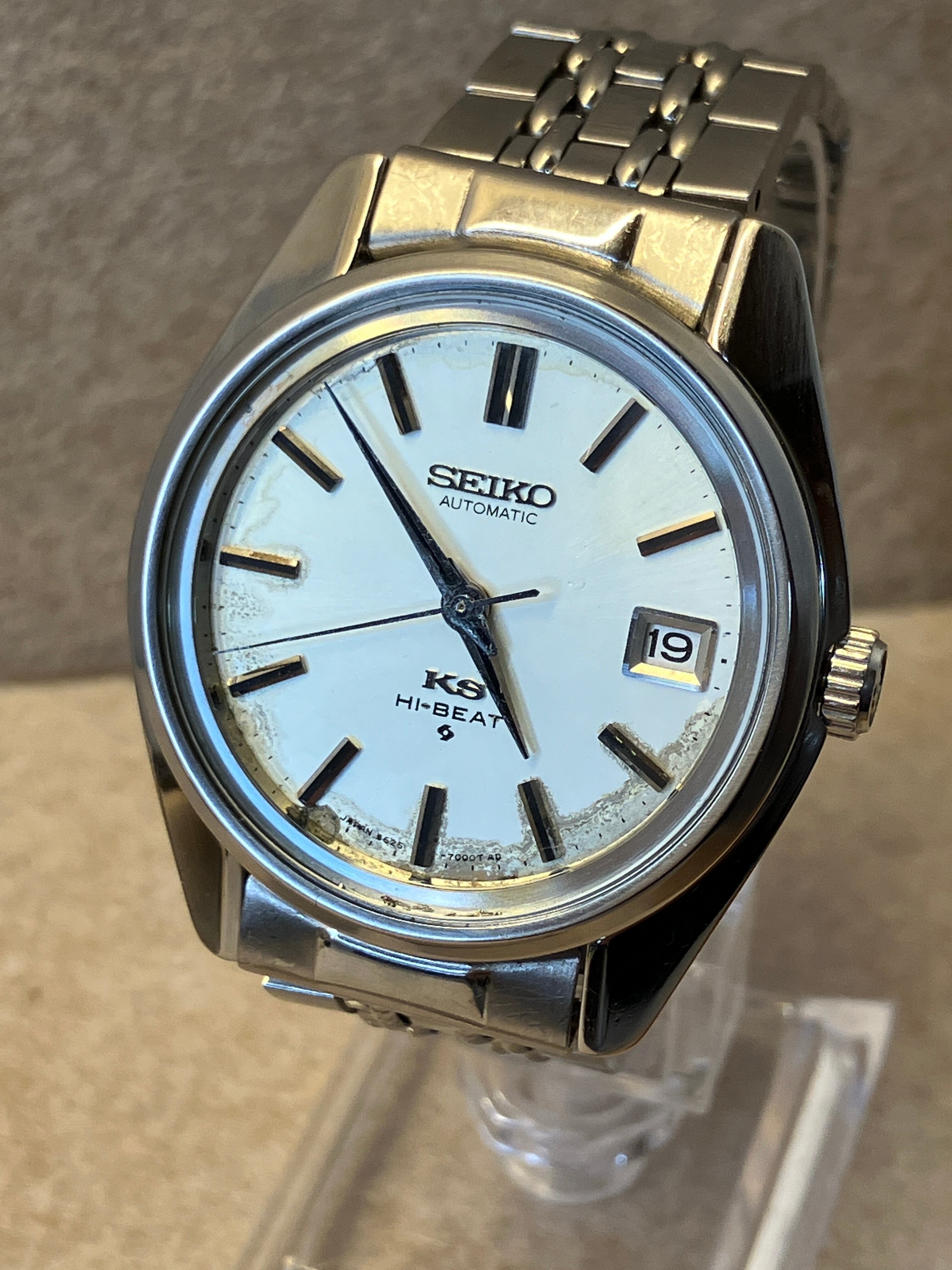 1969年4月製】KING SEIKO King Seiko 5625-7000／自動巻き 銀文字盤