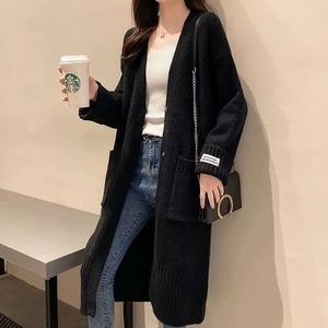 レディース ニット カーディガン プルオーバー アウター 上着 羽織 前開き ミドル丈 長袖 襟なし ストレート ボタン 中厚手 かわいい 大人可愛い きれいめ シンプル カジュアル 上品 おしゃれ ベーシック 無地 秋 冬 ロングシーズン ママ 10代 20代 30代 40代 オフィス ビジネス OL 通勤 デート お出かけ 韓国 楽ちん 普段使い 着回し モテ 清楚 トレンド 定番 大きいサイズ ゆったり ゆる フリーサイズ ブラック ダークグレー カーキ ブルー レッド アプリコット パープル