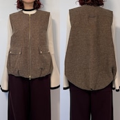 【受注予約:10月下旬入荷予定】バルーンシルエットMIXツイードvest/ブラウン