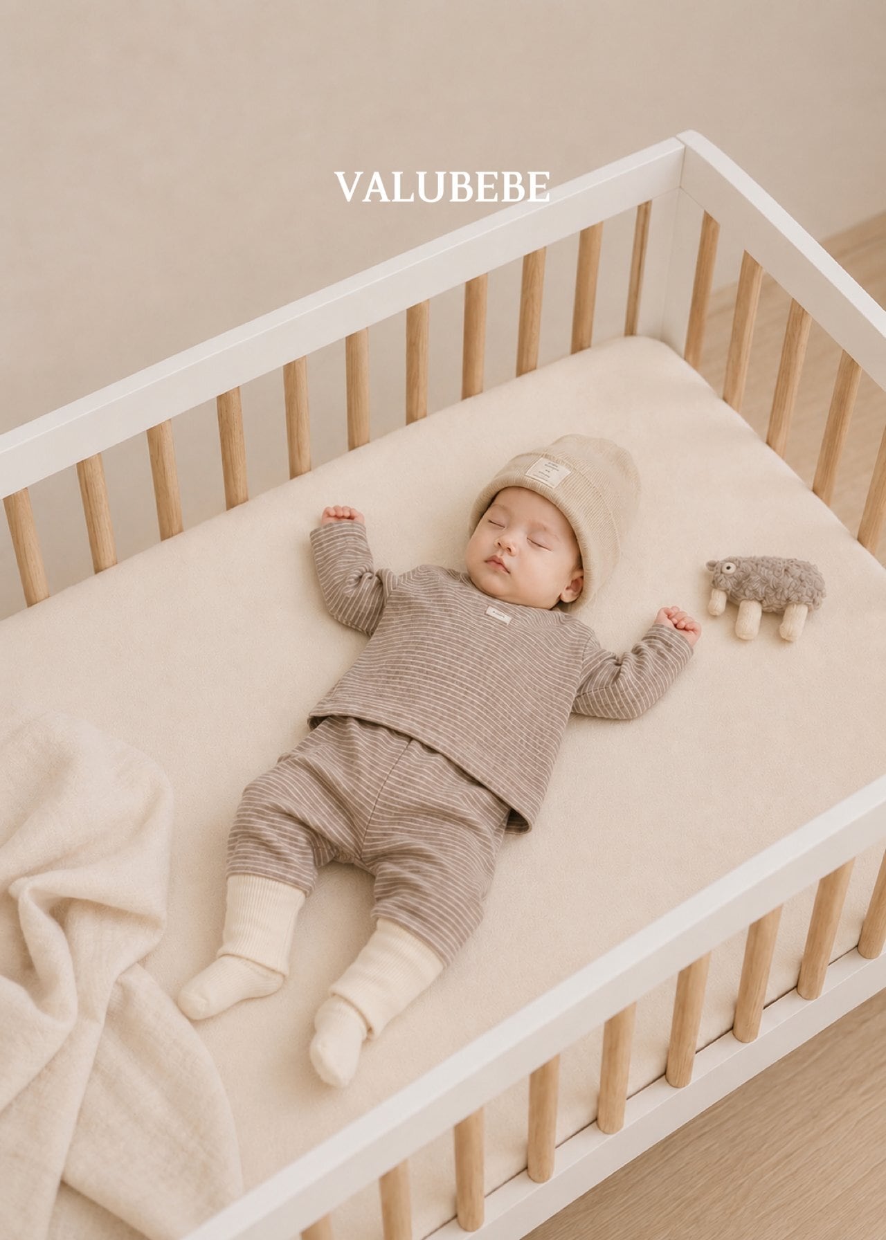 送料無料【予約】/ ウエハースストライプTシャツ/ valubebe