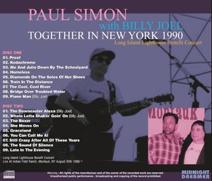 NEW PAUL SIMON with BILLY JOEL  - TOGETHER IN NEW YORK 1990   2CDR　Free Shipping