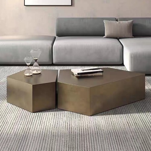 テーブル ローテーブル シンプル ブラック シルバー ブロンズ ステンレス モダン コーヒーテーブル ラグジュアリー 特殊形状 リビング インテリア 家具 おしゃれ 韓国 スタイリッシュ